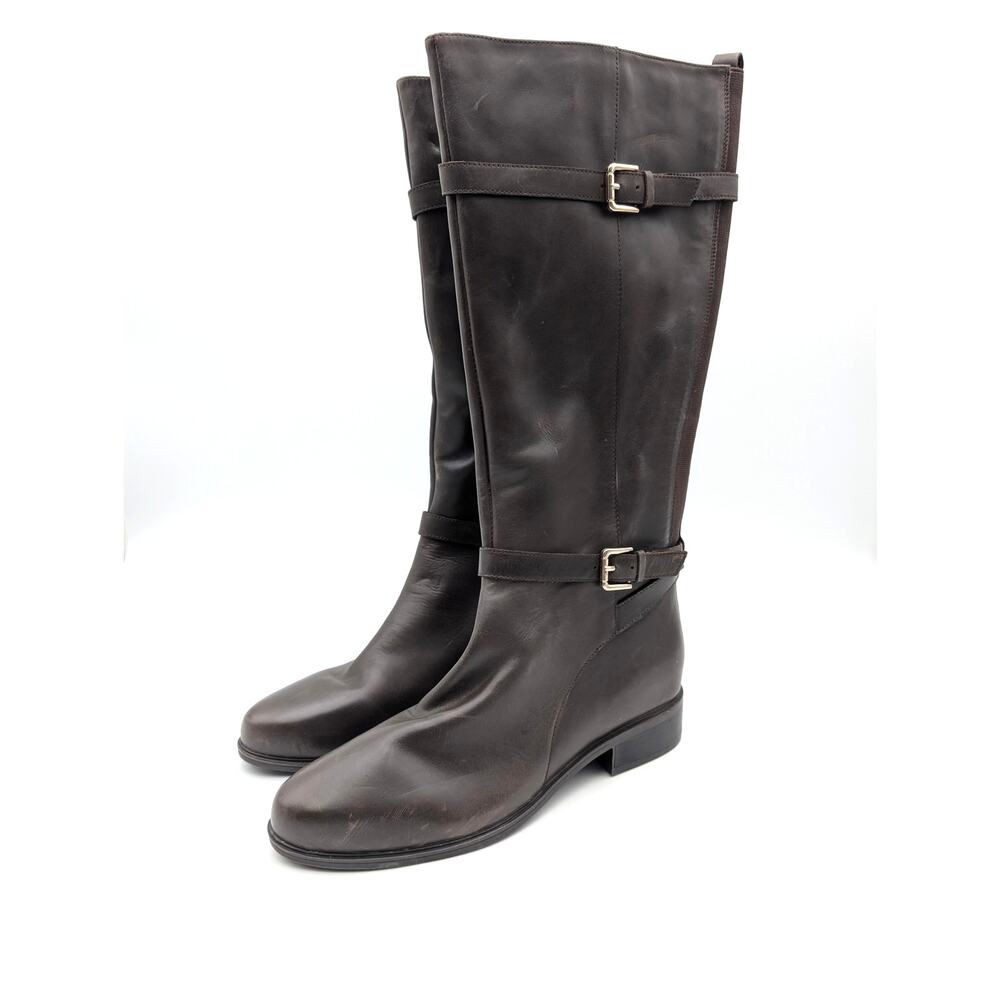 Rockport Harper Waterproof Riding Boots Women's Brown Leather Size US10M EU41.5